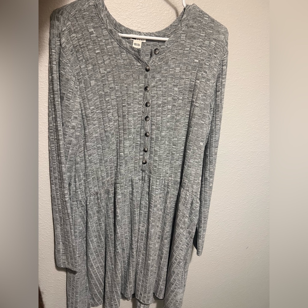 Gray sweater dress